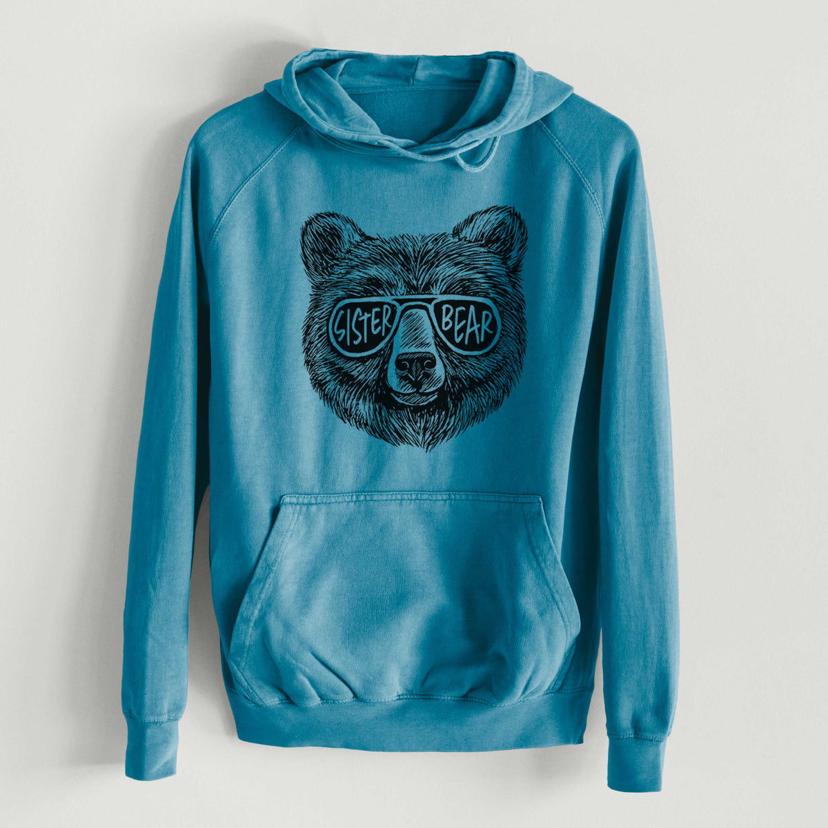 Sister Bear  - Mid-Weight Unisex Vintage 100% Cotton Hoodie