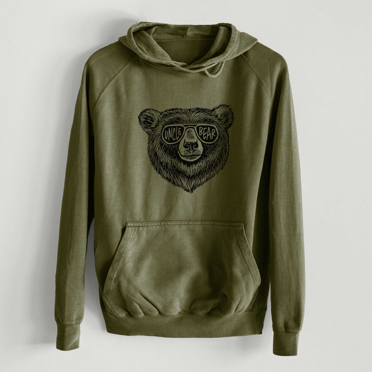 Uncle Bear  - Mid-Weight Unisex Vintage 100% Cotton Hoodie