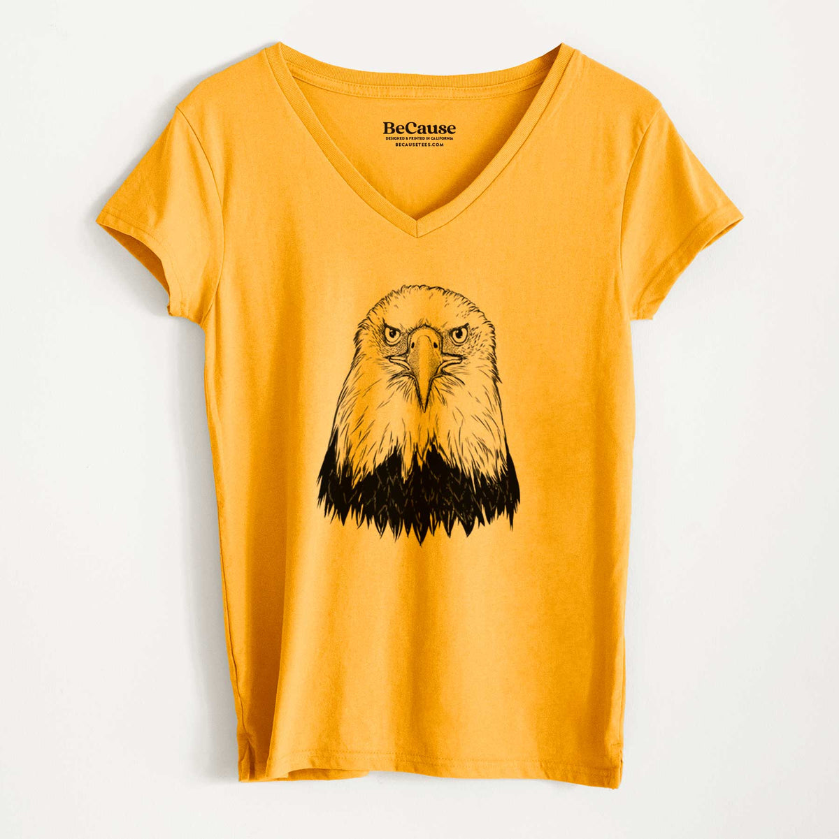 Haliaeetus Leucocephalus - American Bald Eagle - Women&#39;s 100% Recycled V-neck