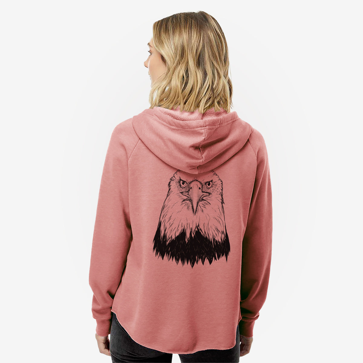 Haliaeetus Leucocephalus - American Bald Eagle - Women&#39;s Cali Wave Zip-Up Sweatshirt