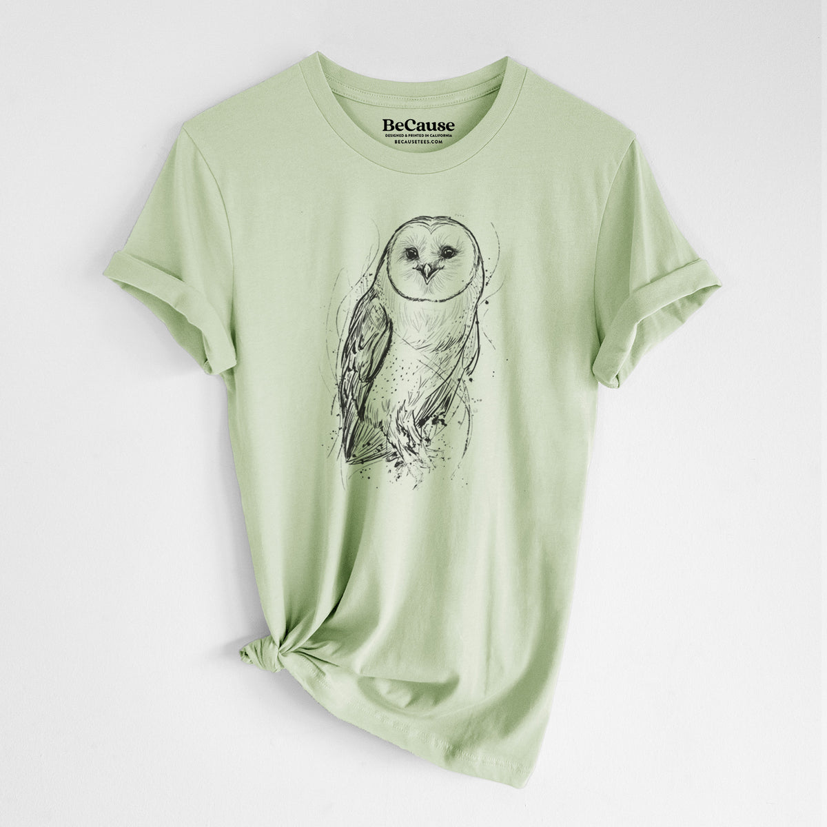 Barn Owl - Tyto alba - Lightweight 100% Cotton Unisex Crewneck