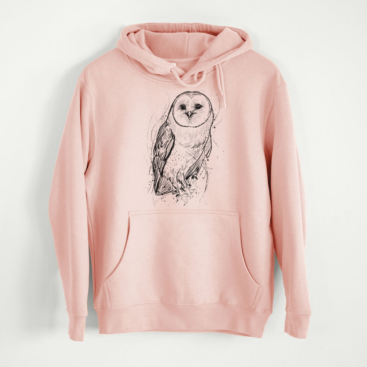 Barn Owl - Tyto alba  - Mid-Weight Unisex Premium Blend Hoodie