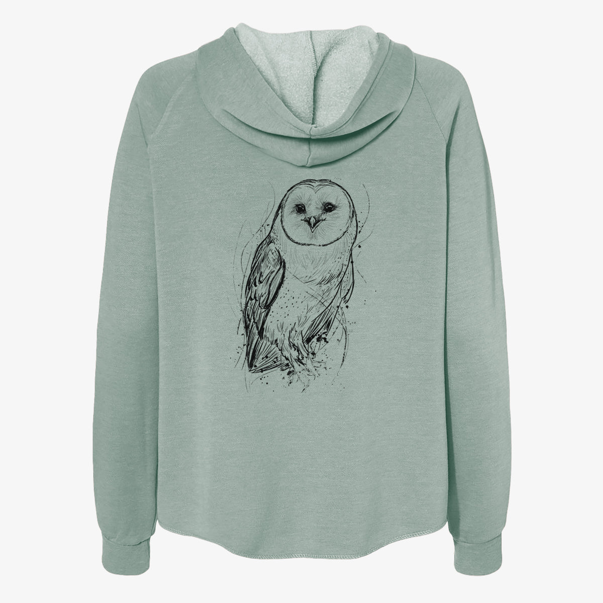 Barn Owl - Tyto alba - Women&#39;s Cali Wave Zip-Up Sweatshirt