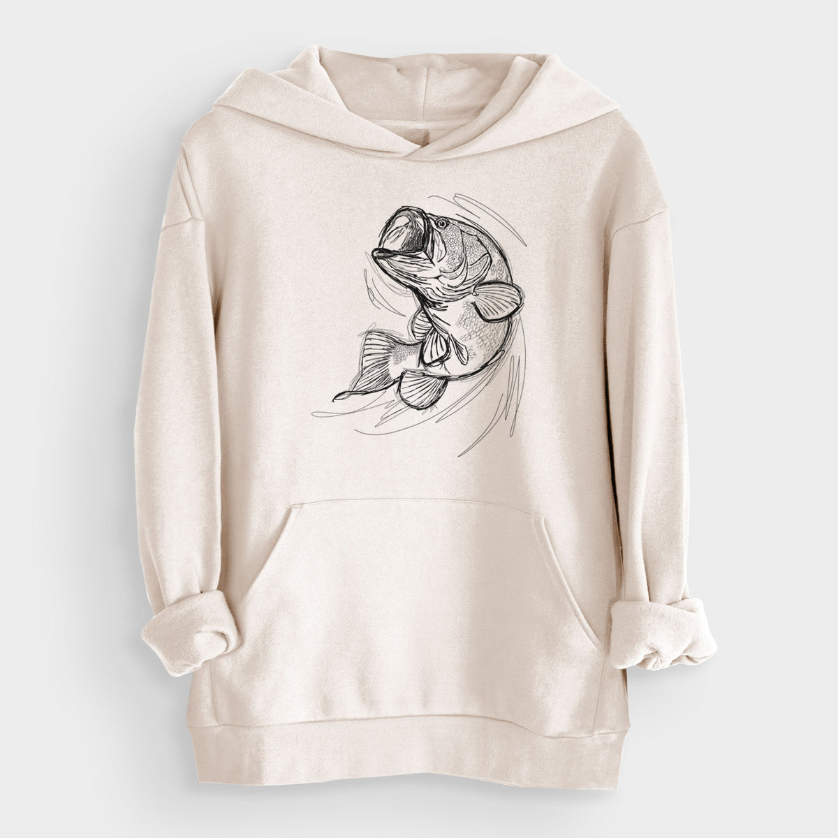 Largemouth Bass Fish - Micropterus salmoides  - Bodega Midweight Hoodie