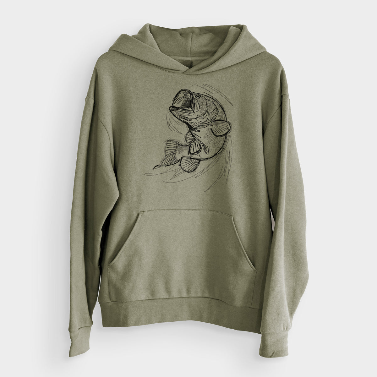 Largemouth Bass Fish - Micropterus salmoides  - Bodega Midweight Hoodie