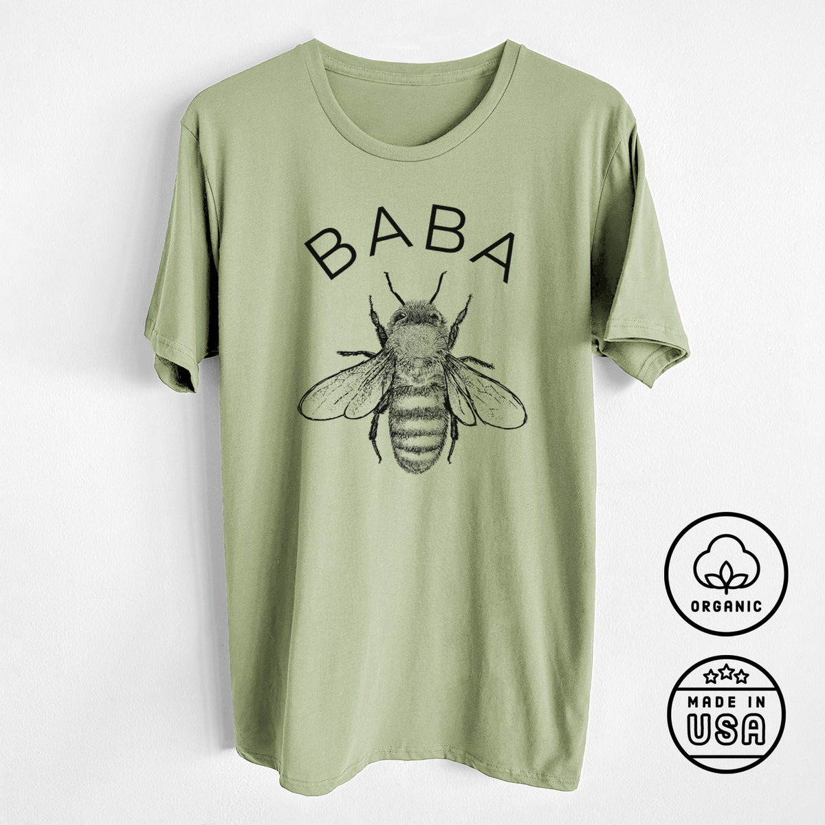 Baba Bee - Unisex Crewneck - Made in USA - 100% Organic Cotton