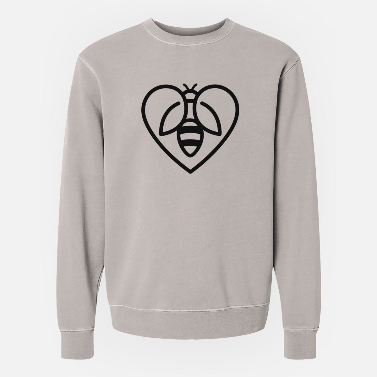 Bee Heart Icon - Unisex Pigment Dyed Crew Sweatshirt