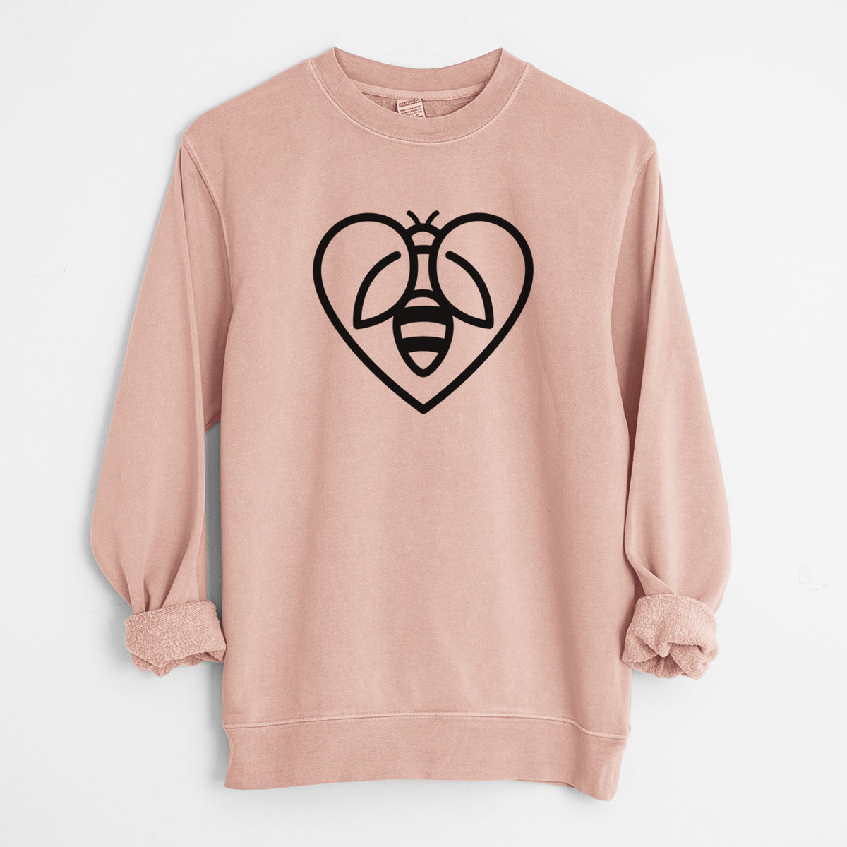 Bee Heart Icon - Unisex Pigment Dyed Crew Sweatshirt