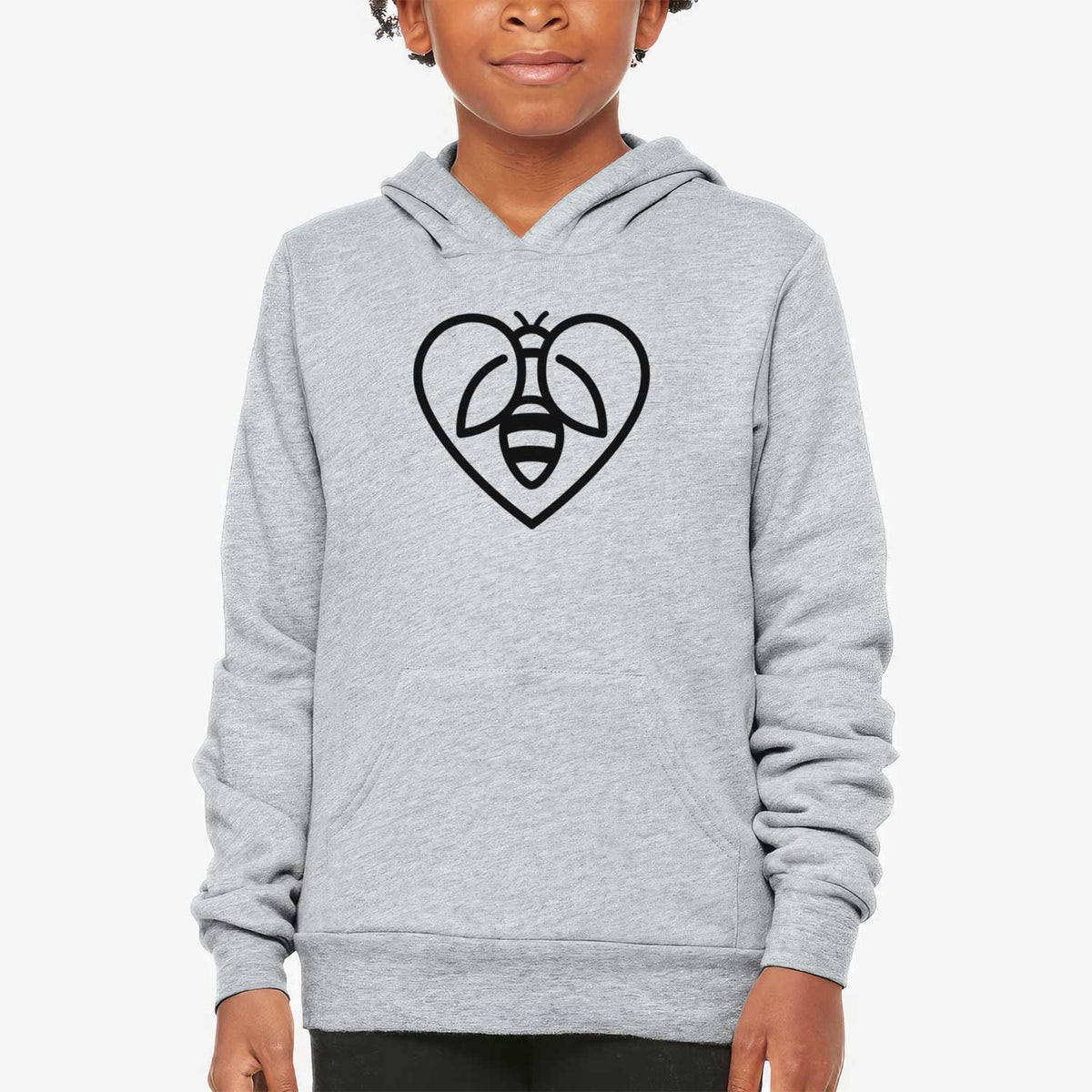 Bee Heart Icon - Youth Hoodie Sweatshirt