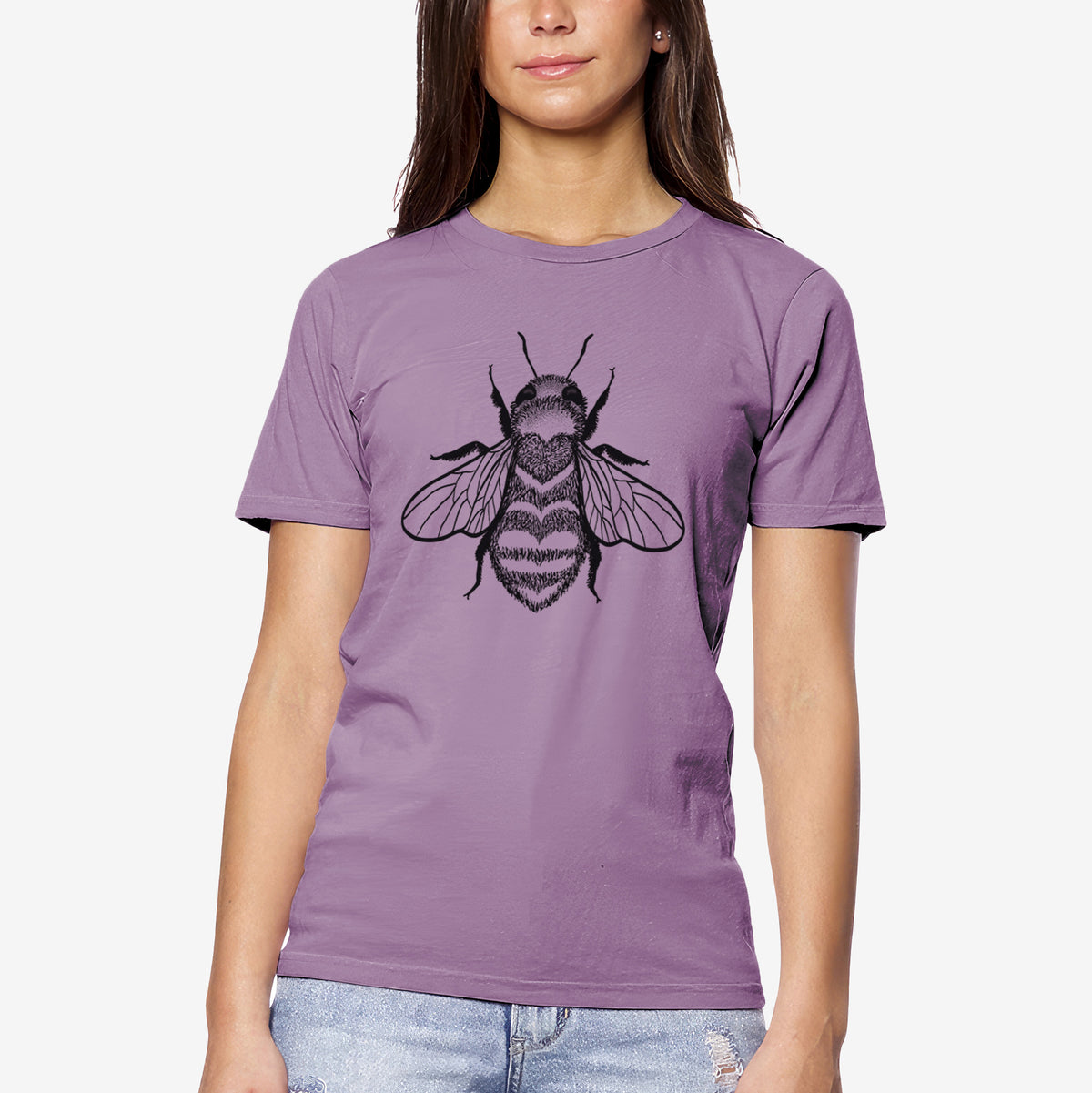 Bee Love - Unisex Crewneck - Made in USA - 100% Organic Cotton