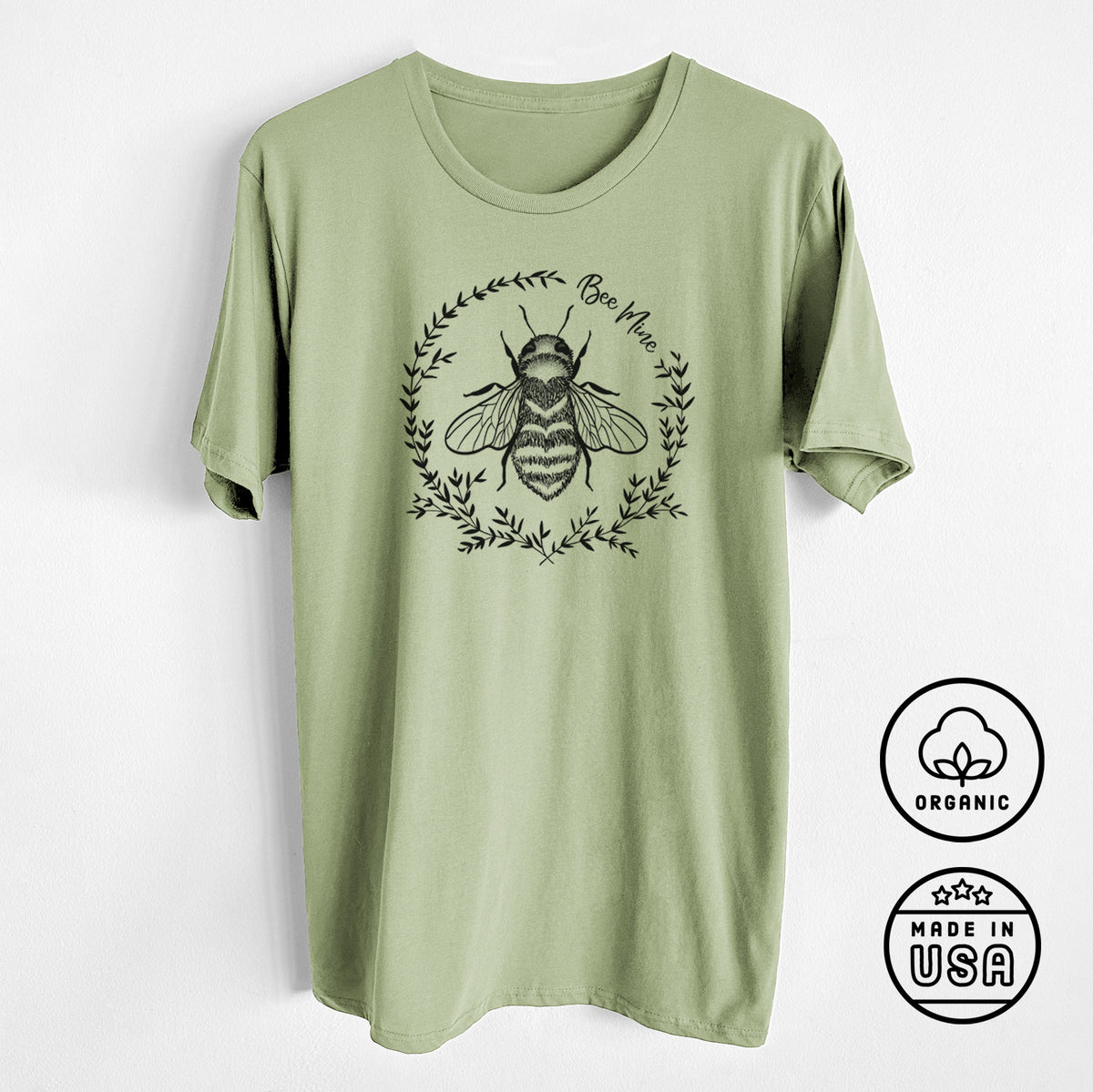 Bee Mine - Unisex Crewneck - Made in USA - 100% Organic Cotton