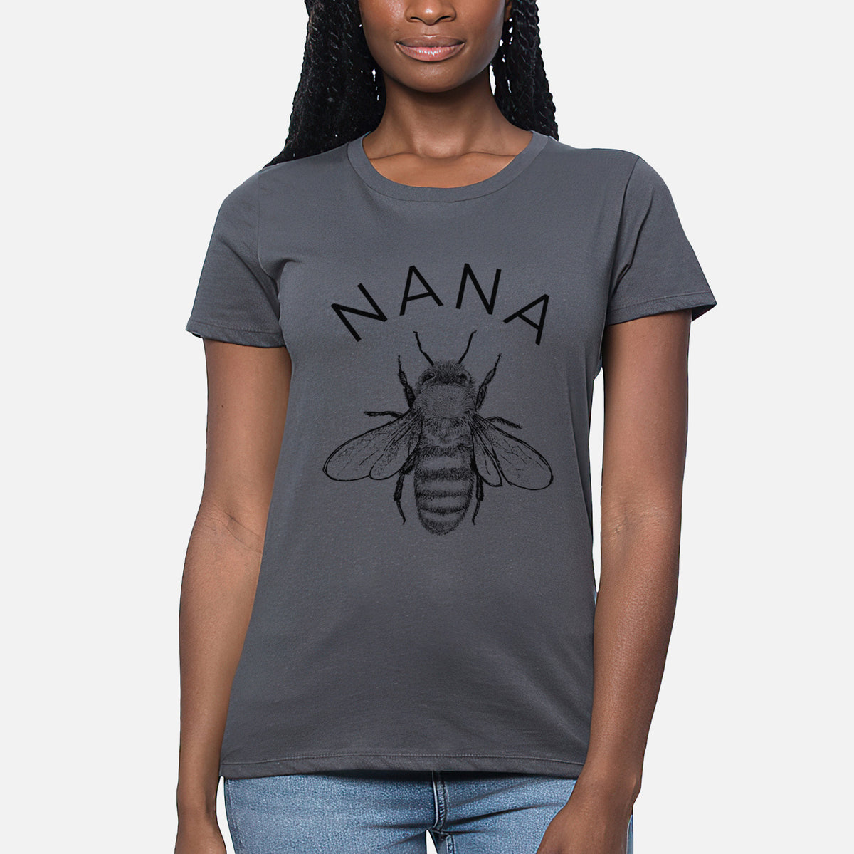 Nana Bee - Women&#39;s Crewneck - Made in USA - 100% Organic Cotton