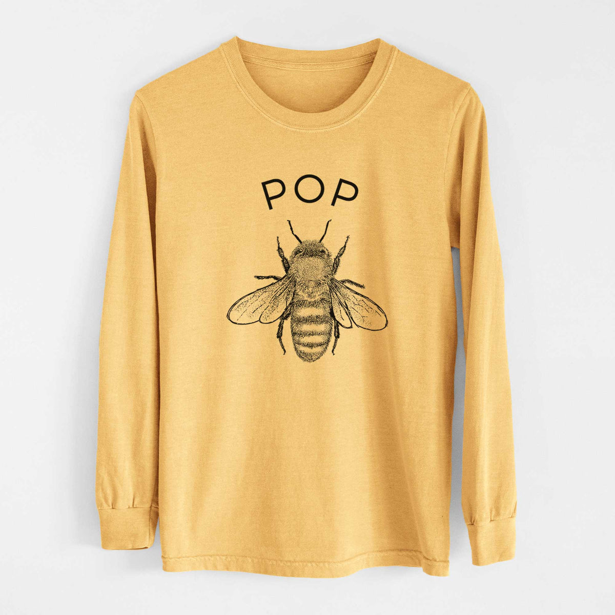 Pop Bee - Heavyweight 100% Cotton Long Sleeve