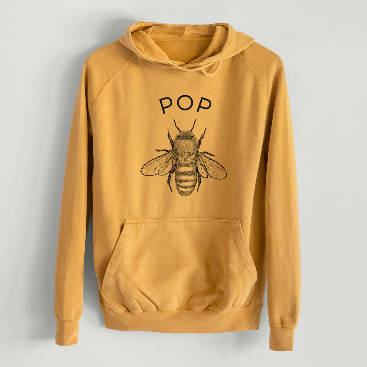 Pop Bee  - Mid-Weight Unisex Vintage 100% Cotton Hoodie