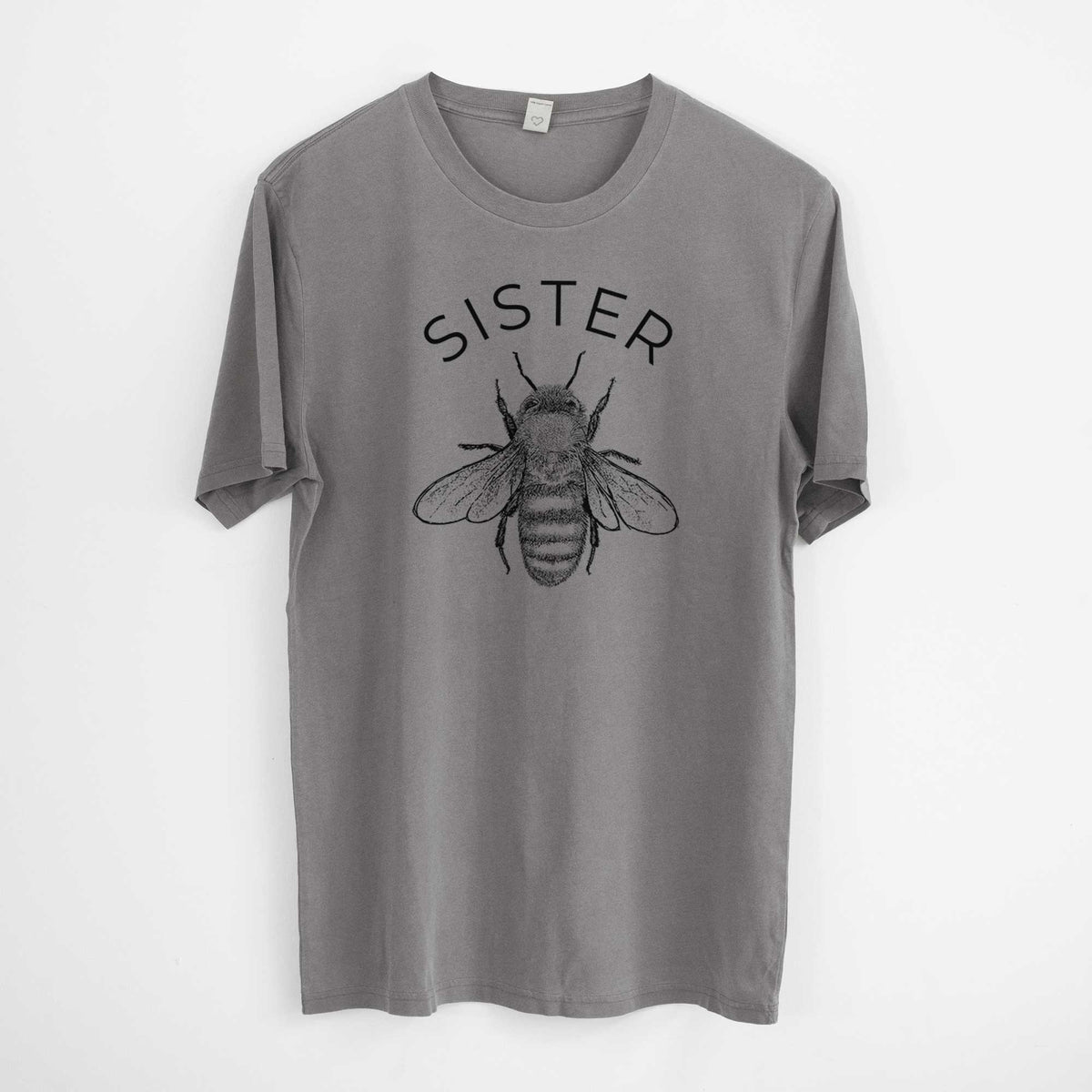 Sister Bee -  Mineral Wash 100% Organic Cotton Short Sleeve