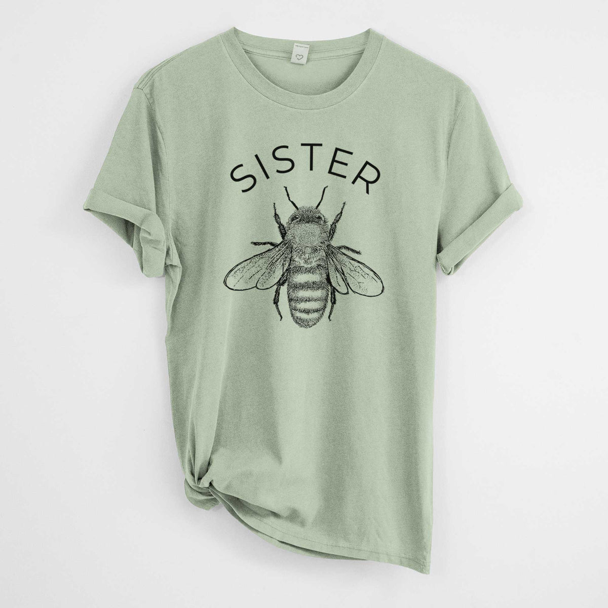 Sister Bee -  Mineral Wash 100% Organic Cotton Short Sleeve