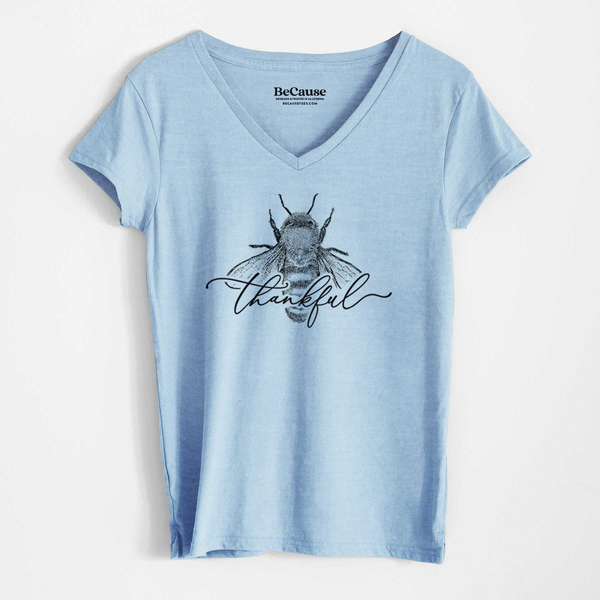 Bee Thankful - Women&#39;s 100% Recycled V-neck