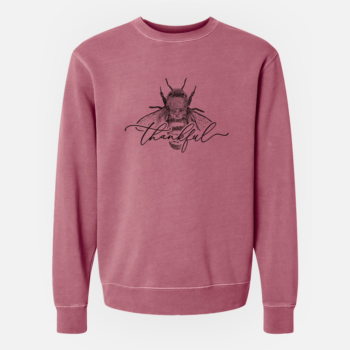 Bee Thankful - Unisex Pigment Dyed Crew Sweatshirt