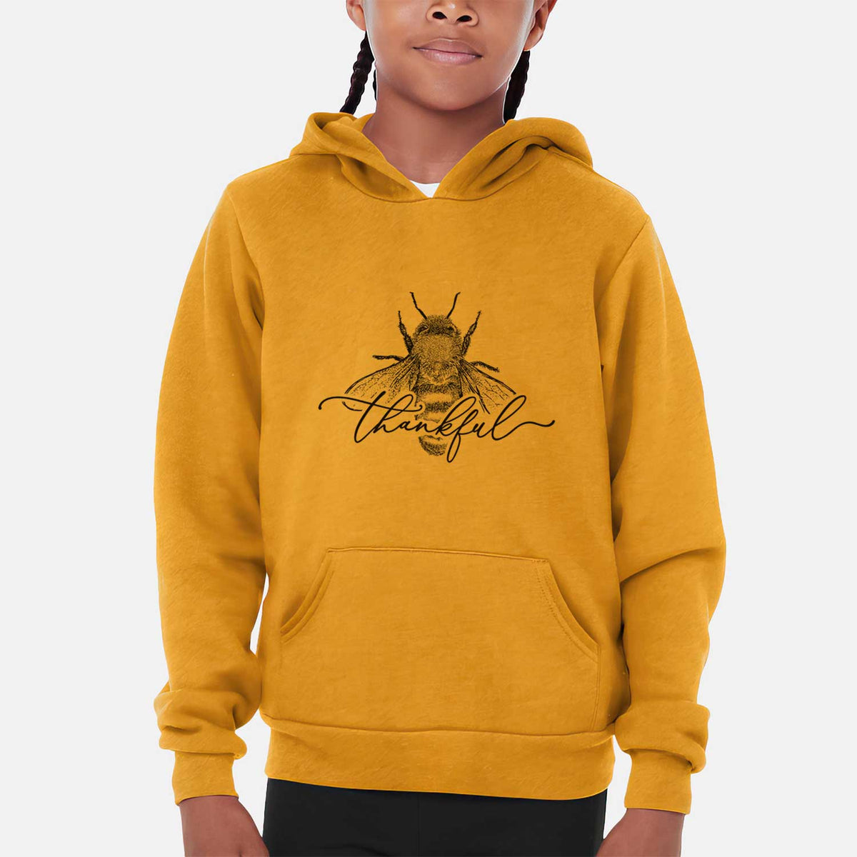 Bee Thankful - Youth Hoodie Sweatshirt
