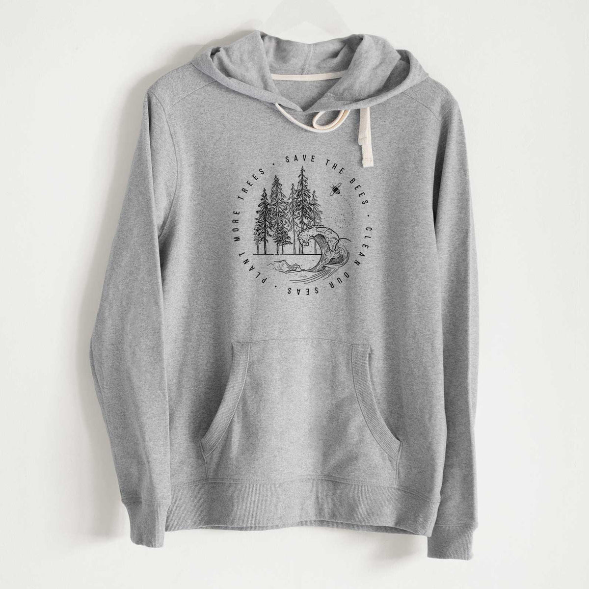 Save the Bees, Clean our Seas, Plant more Trees - Unisex Recycled Hoodie - CLOSEOUT - FINAL SALE
