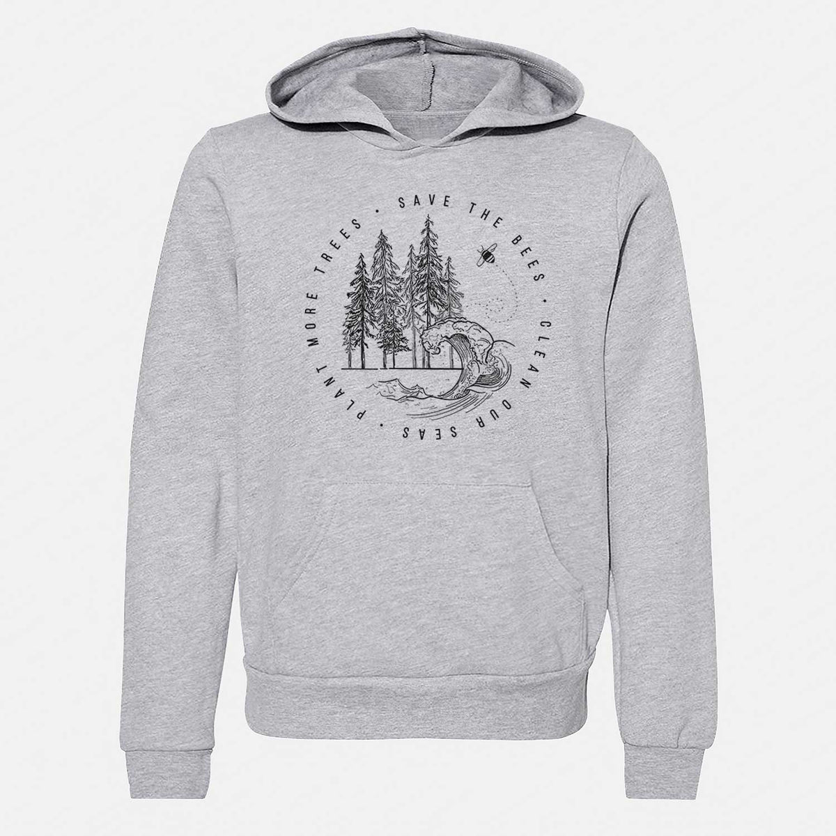 Save the Bees, Clean our Seas, Plant more Trees - Youth Hoodie Sweatshirt