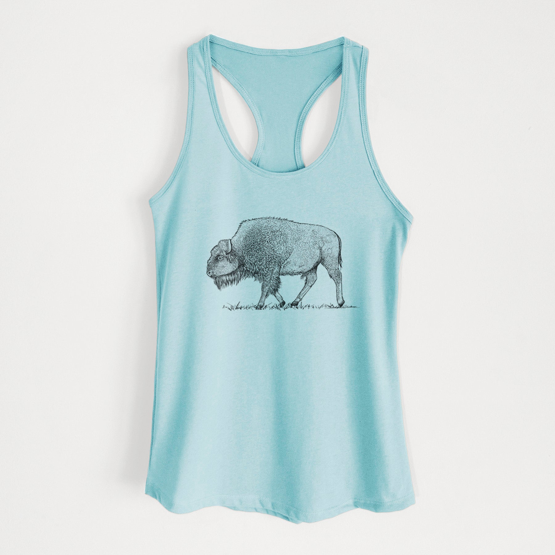 American Bison / Buffalo - Bison bison - Women's Racerback Tanktop