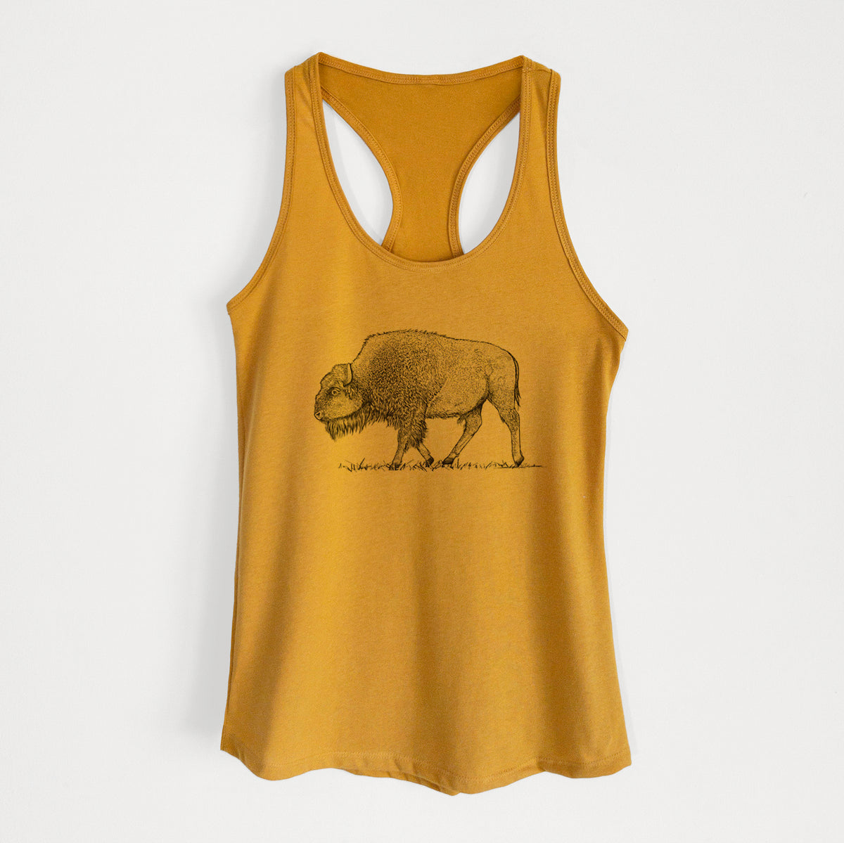 American Bison / Buffalo - Bison bison - Women&#39;s Racerback Tanktop