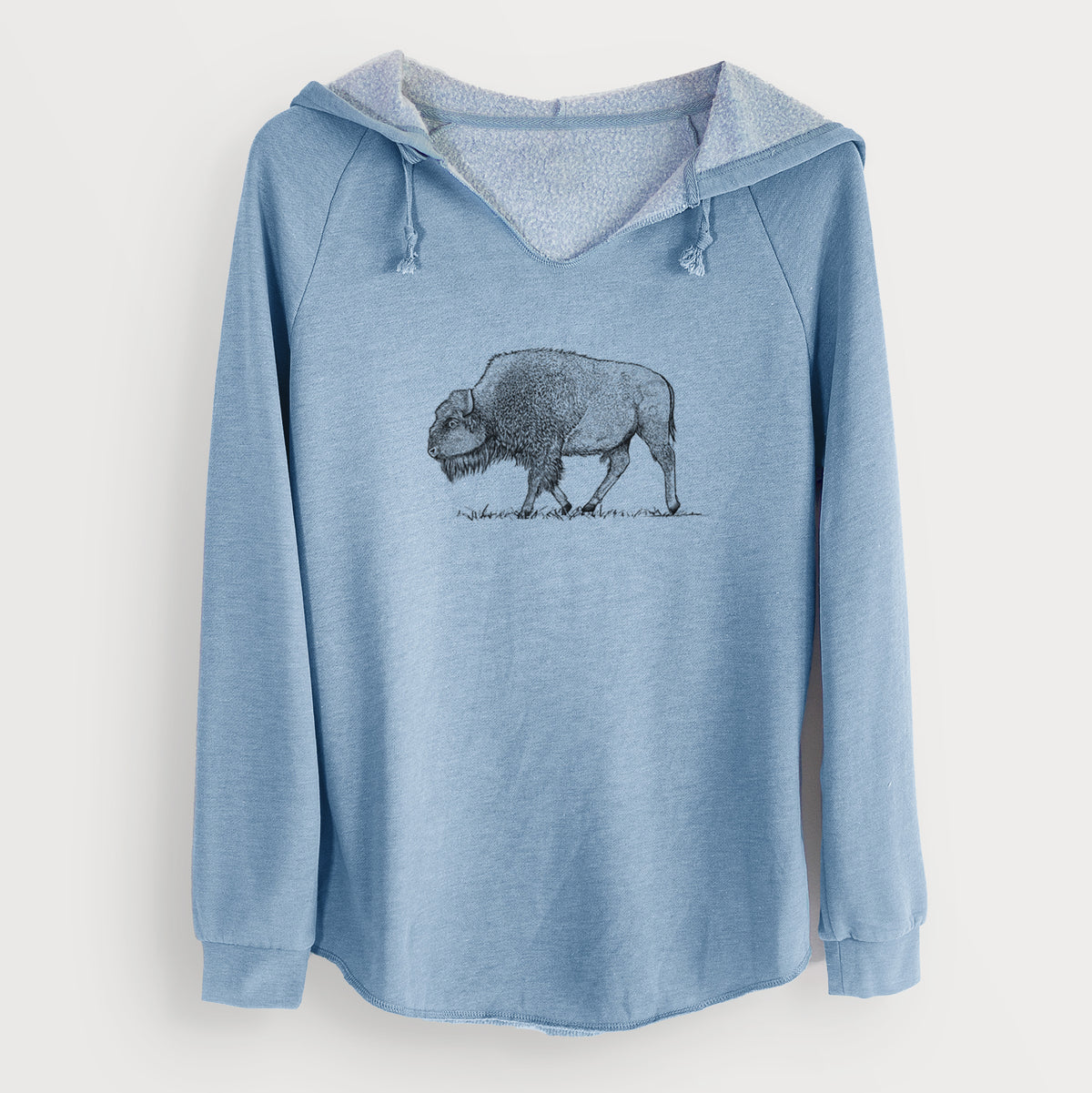 American Bison / Buffalo - Bison bison - Cali Wave Hooded Sweatshirt