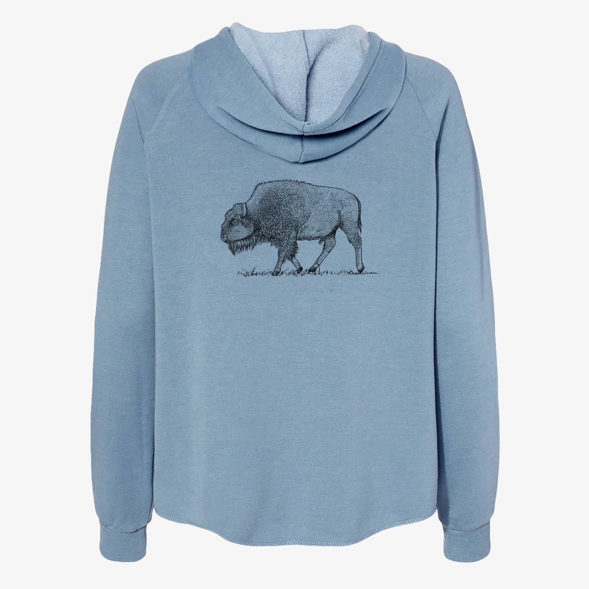American Bison / Buffalo - Bison bison - Women&#39;s Cali Wave Zip-Up Sweatshirt