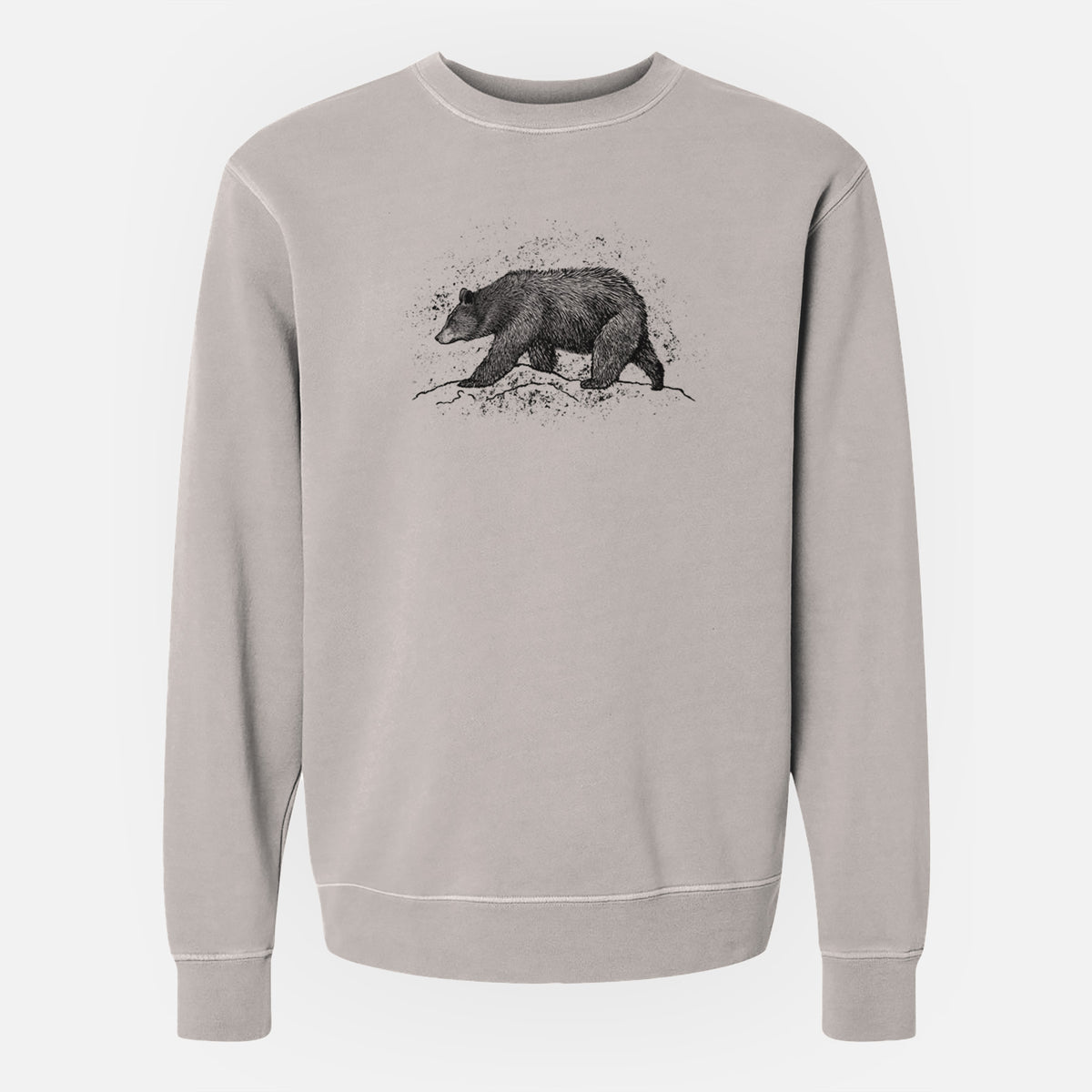 Black Bear - Unisex Pigment Dyed Crew Sweatshirt