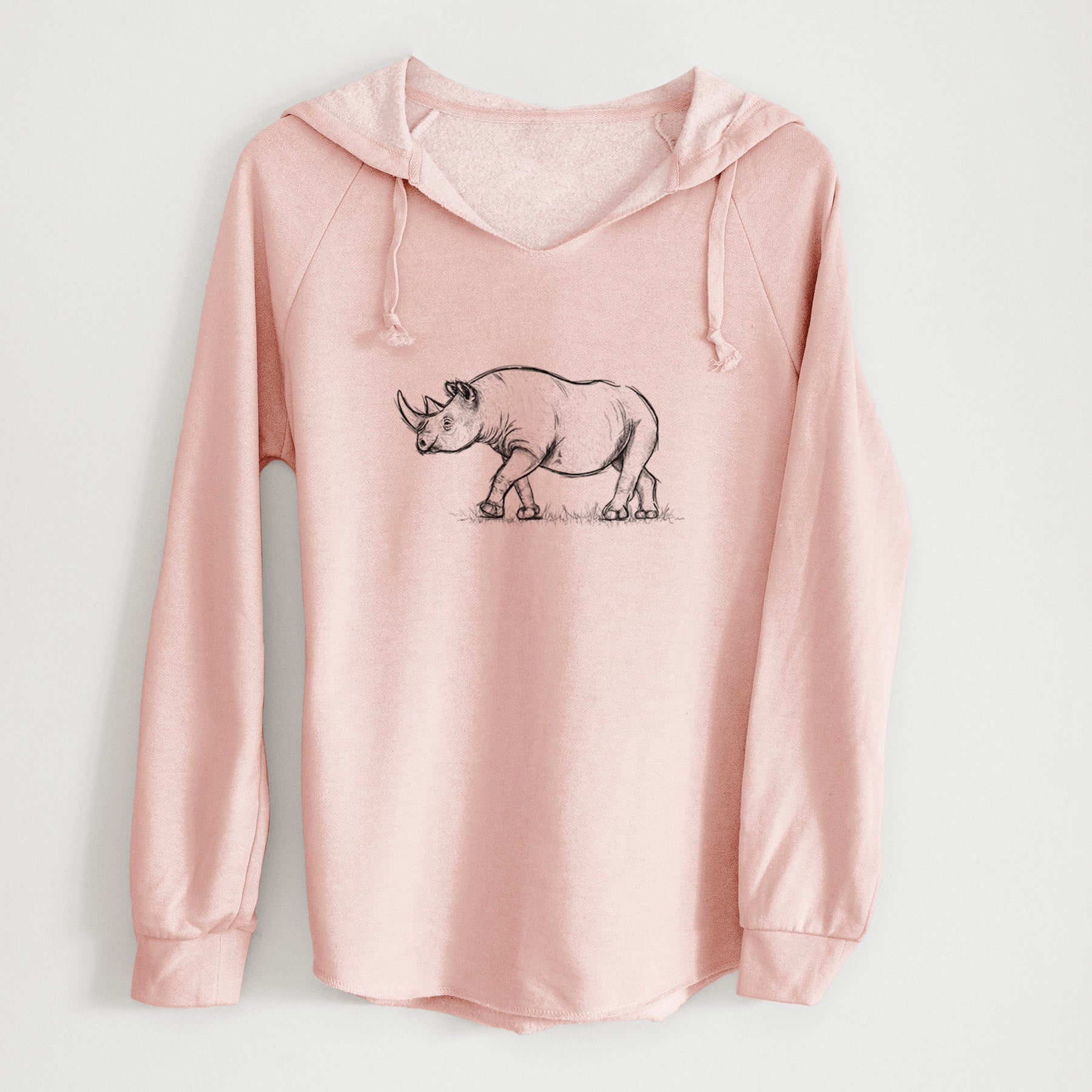 Black Rhinoceros - Diceros bicornis - Cali Wave Hooded Sweatshirt