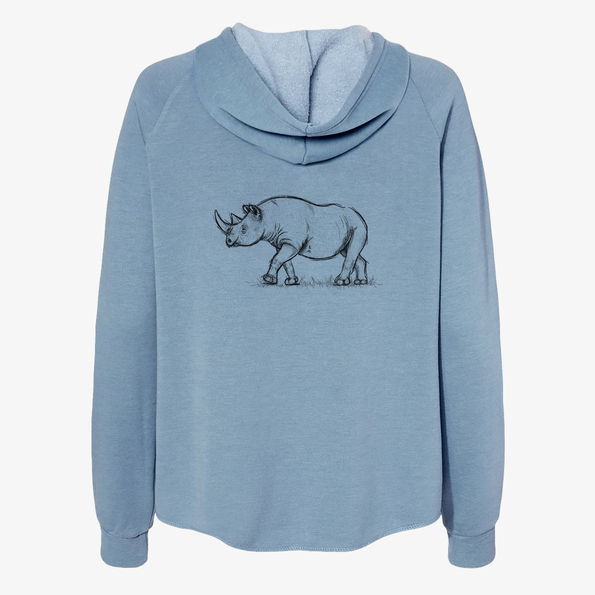 Black Rhinoceros - Diceros bicornis - Women&#39;s Cali Wave Zip-Up Sweatshirt