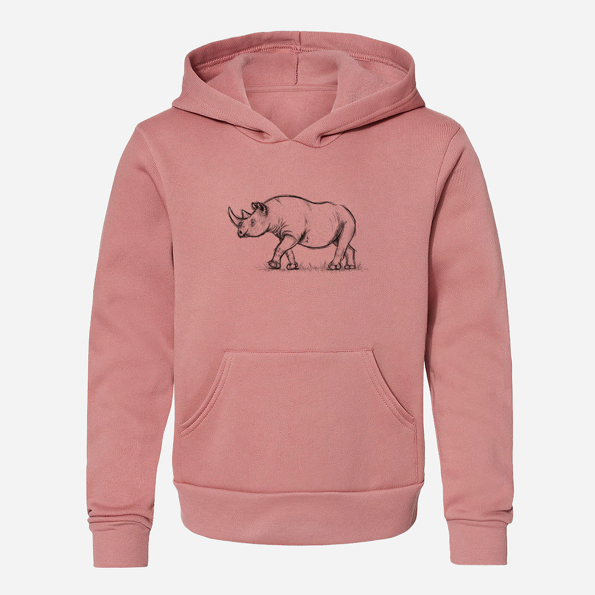 Black Rhinoceros - Diceros bicornis - Youth Hoodie Sweatshirt