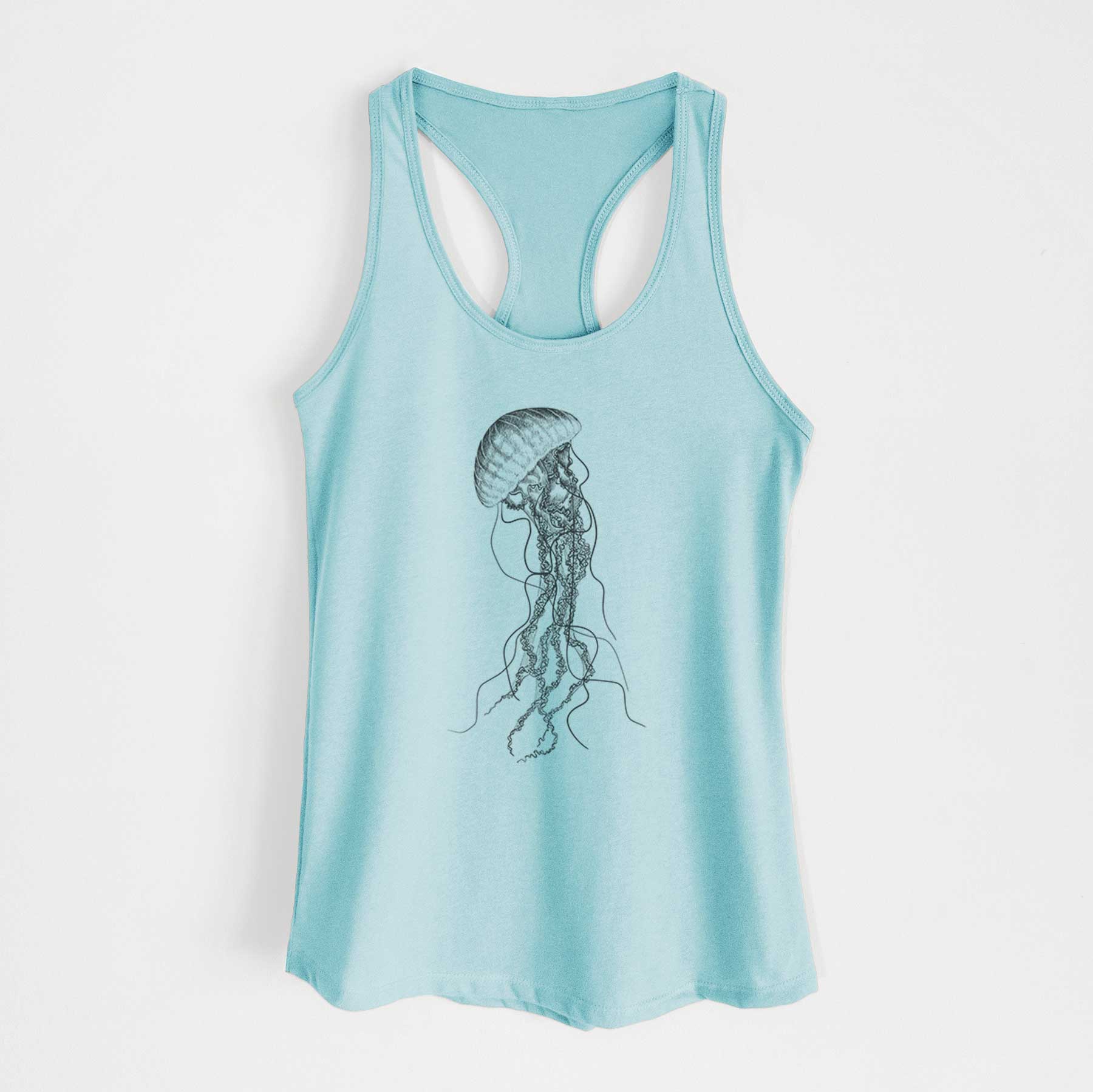 Black Sea Nettle Jellyfish - Chrysaora achlyos - Women's Racerback Tanktop