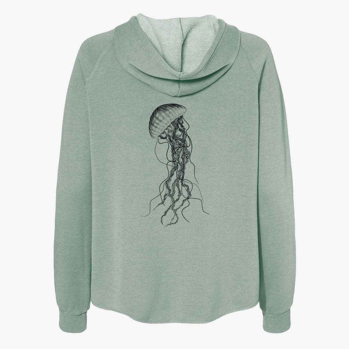 Black Sea Nettle Jellyfish - Chrysaora achlyos - Women&#39;s Cali Wave Zip-Up Sweatshirt