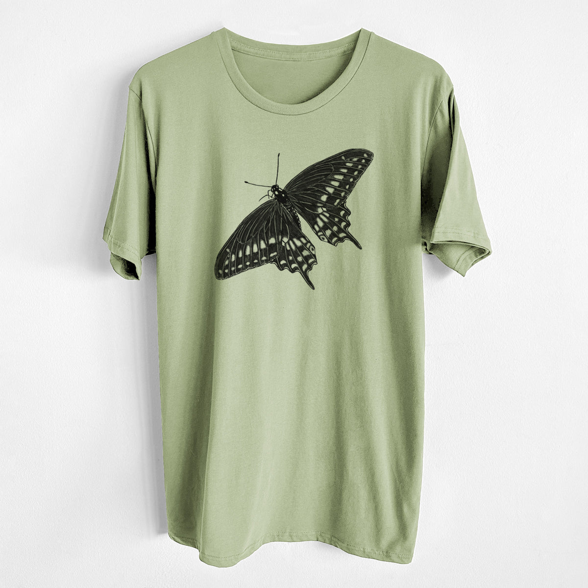 Black Swallowtail Butterfly - Papilio polyxenes - Unisex Crewneck - Made in USA - 100% Organic Cotton