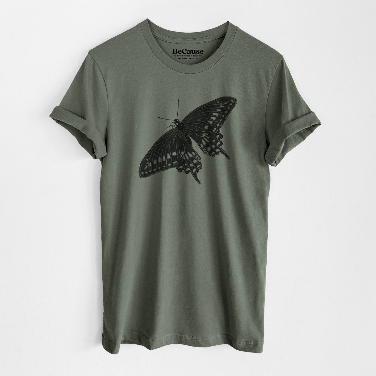 Black Swallowtail Butterfly - Papilio polyxenes - Lightweight 100% Cotton Unisex Crewneck