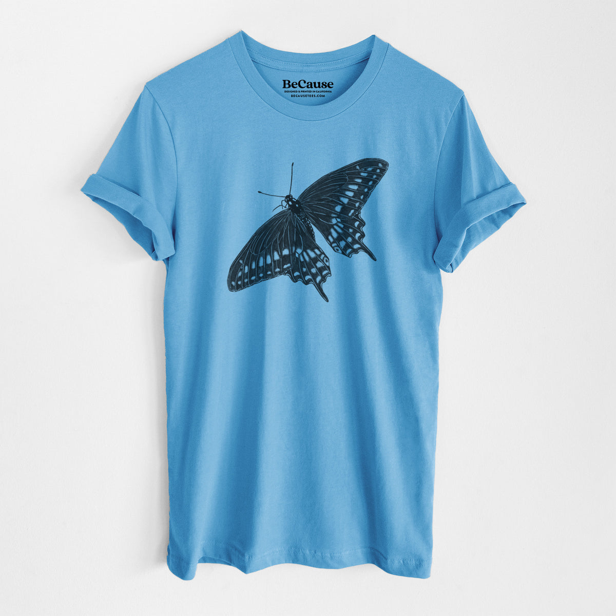 Black Swallowtail Butterfly - Papilio polyxenes - Lightweight 100% Cotton Unisex Crewneck