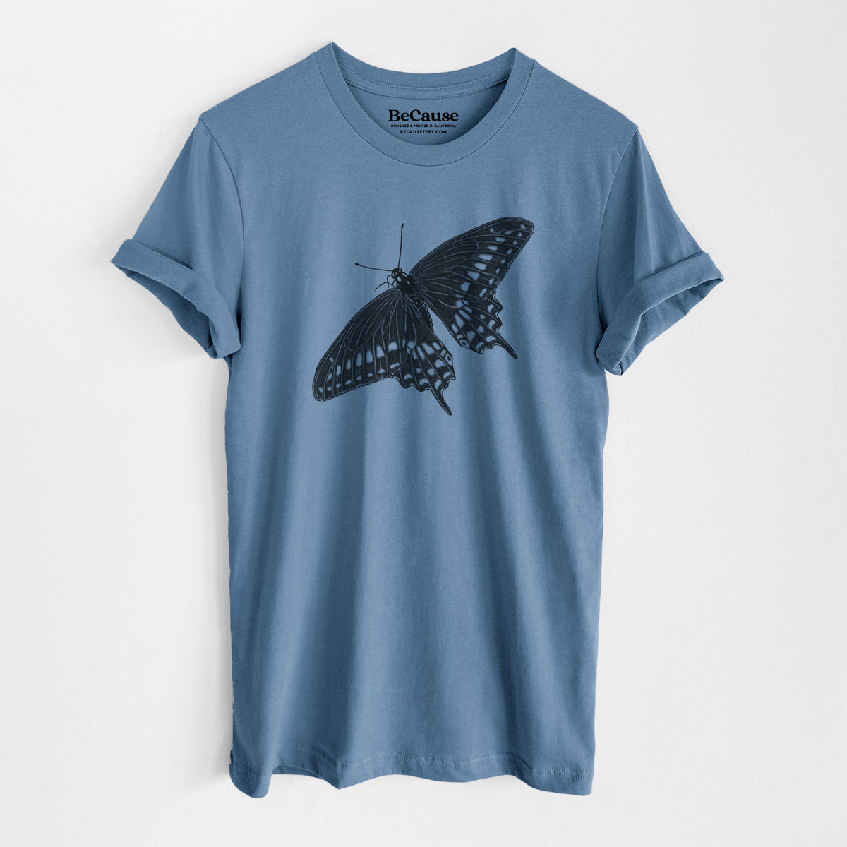 Black Swallowtail Butterfly - Papilio polyxenes - Lightweight 100% Cotton Unisex Crewneck