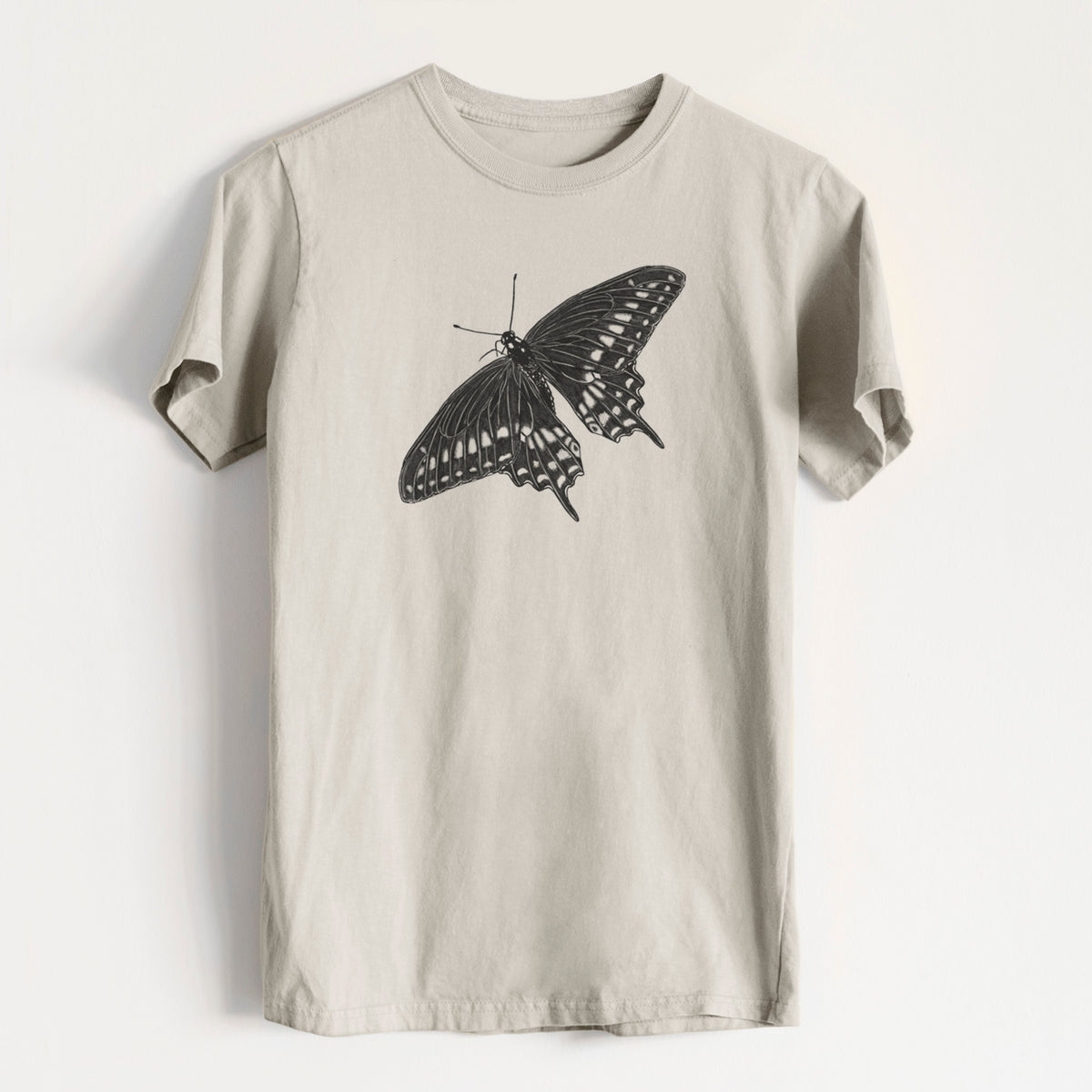 Black Swallowtail Butterfly - Papilio polyxenes - Heavyweight Men&#39;s 100% Organic Cotton Tee