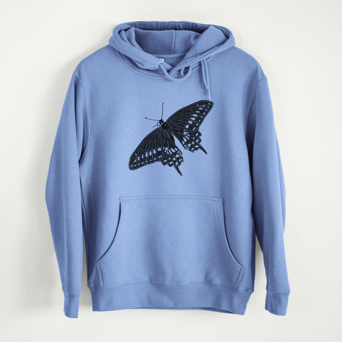 Black Swallowtail Butterfly - Papilio polyxenes  - Mid-Weight Unisex Premium Blend Hoodie