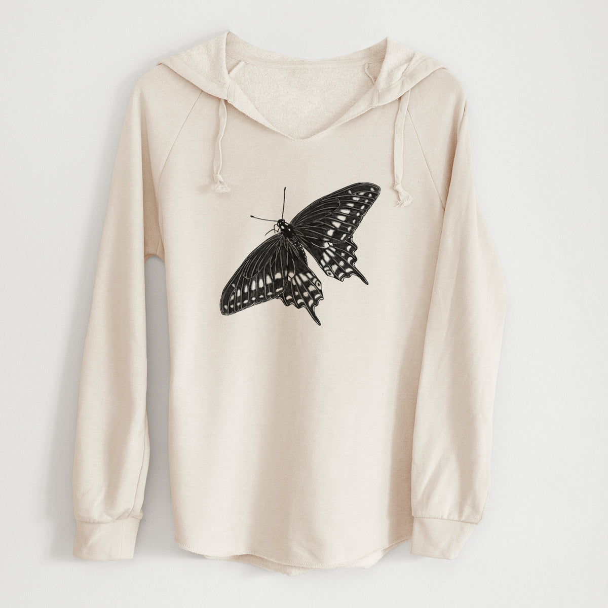 Black Swallowtail Butterfly - Papilio polyxenes - Cali Wave Hooded Sweatshirt