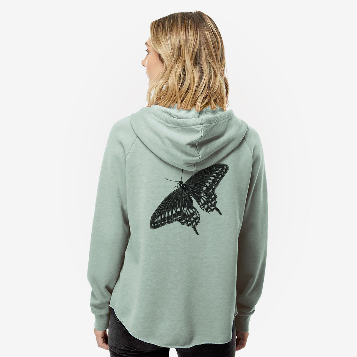 Black Swallowtail Butterfly - Papilio polyxenes - Women&#39;s Cali Wave Zip-Up Sweatshirt