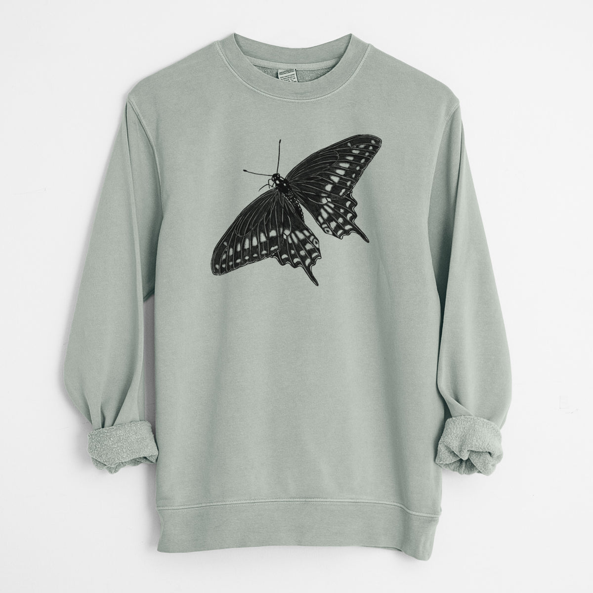 Black Swallowtail Butterfly - Papilio polyxenes - Unisex Pigment Dyed Crew Sweatshirt