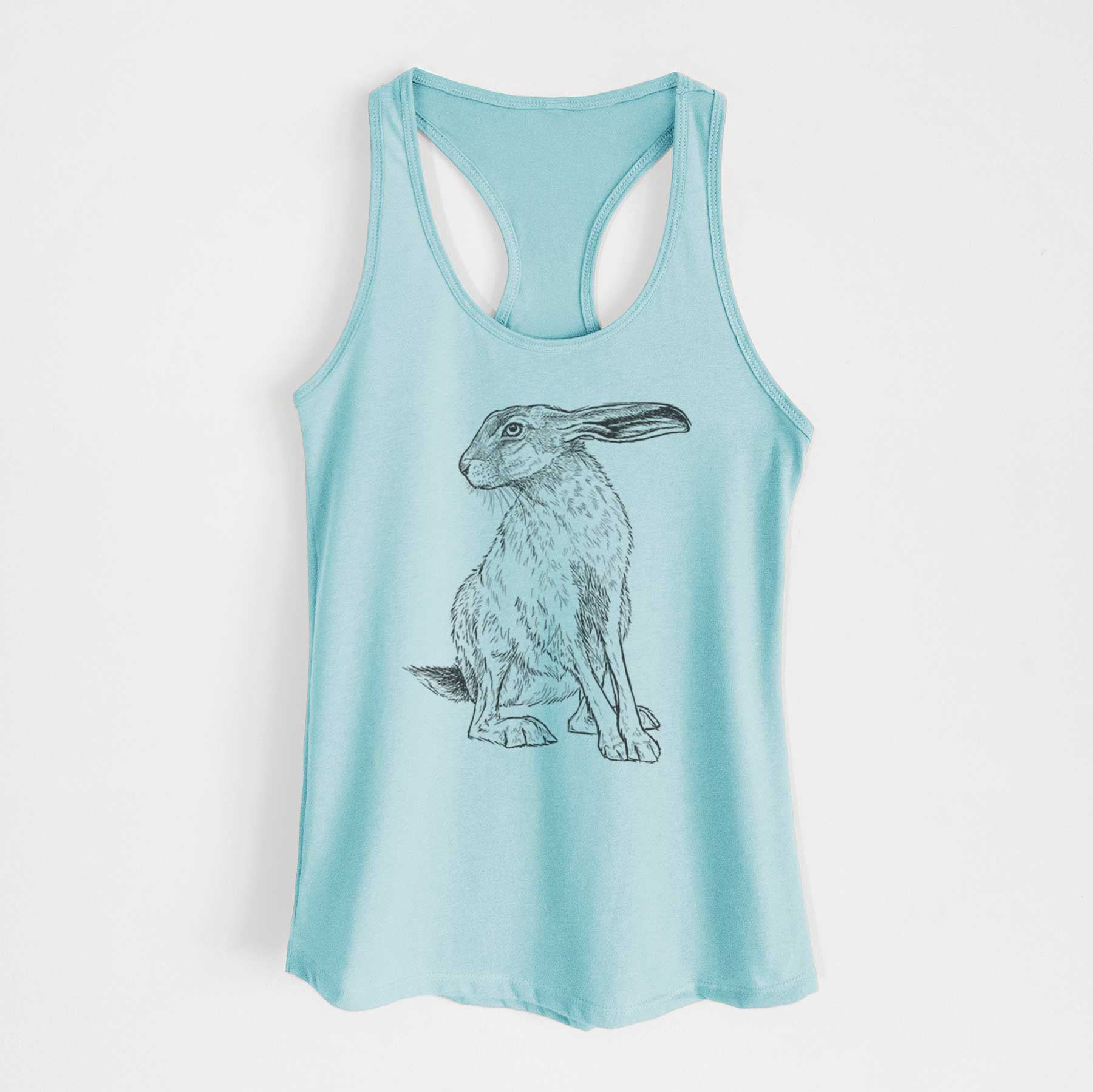 Black-tailed Jackrabbit - Lepus californicus - Women's Racerback Tanktop