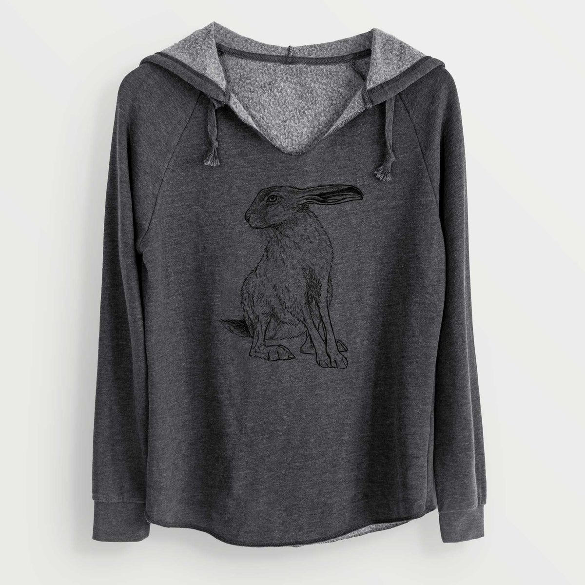 Black-tailed Jackrabbit - Lepus californicus - Cali Wave Hooded Sweatshirt