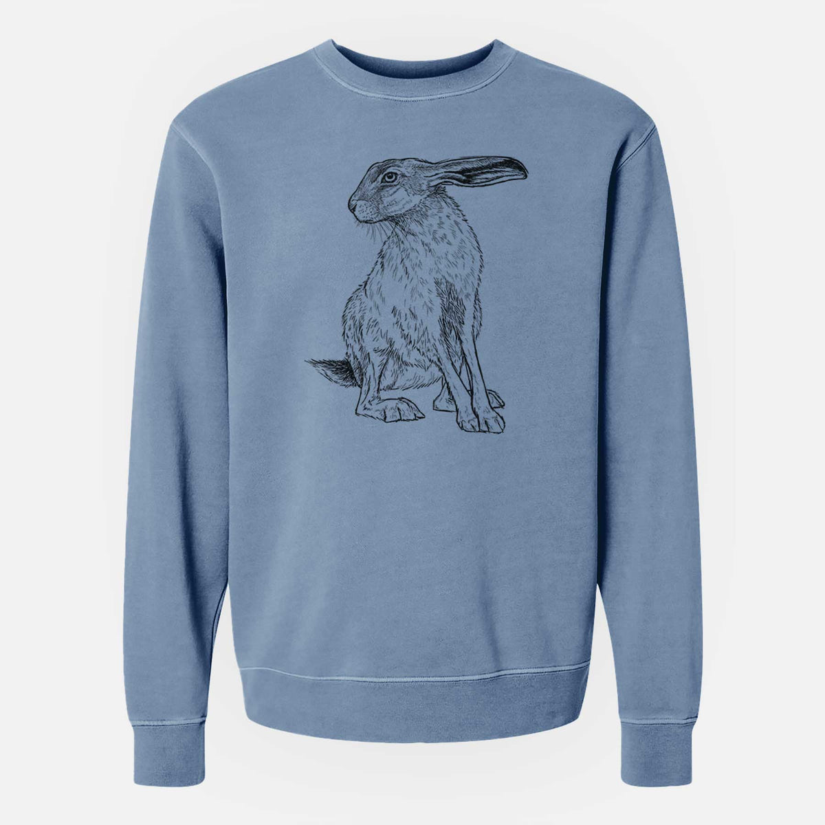 Black-tailed Jackrabbit - Lepus californicus - Unisex Pigment Dyed Crew Sweatshirt