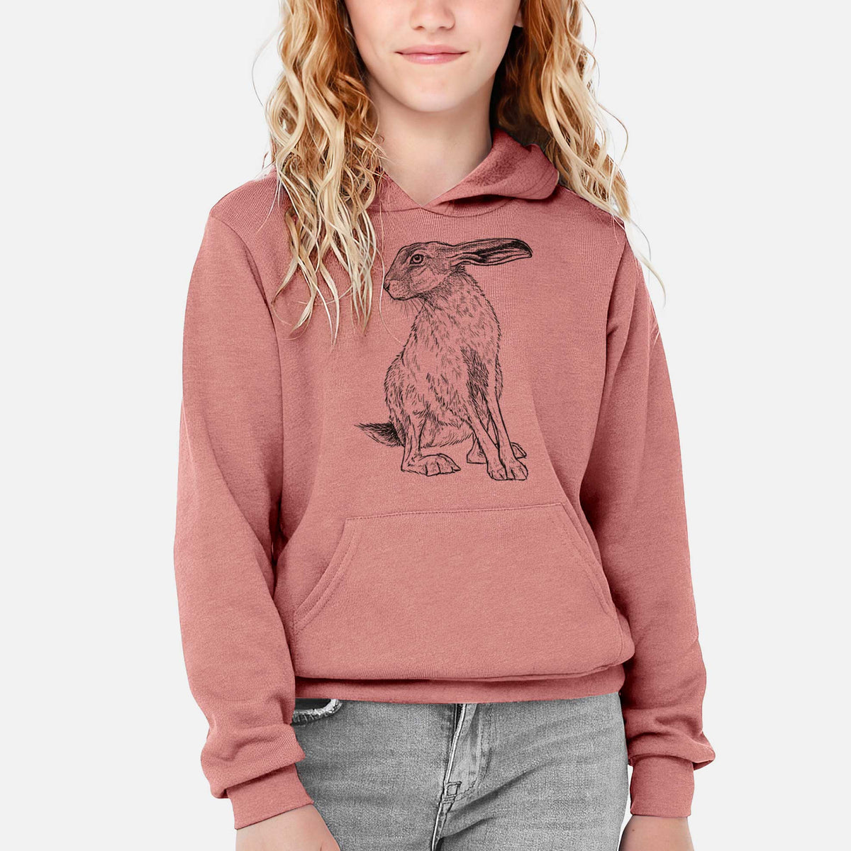 Black-tailed Jackrabbit - Lepus californicus - Youth Hoodie Sweatshirt
