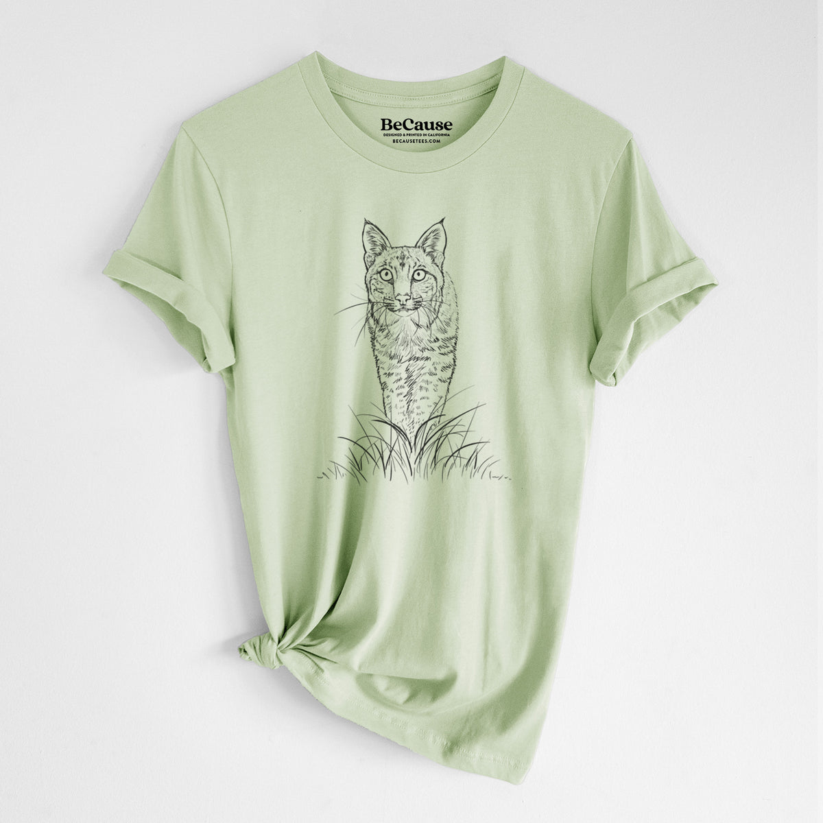 Bobcat - Lynx rufus - Lightweight 100% Cotton Unisex Crewneck
