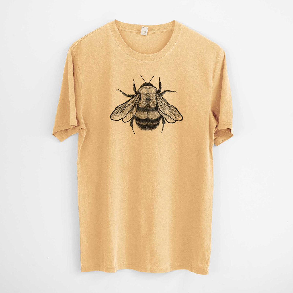 Bombus Affinis - Rusty-Patched Bumble Bee -  Mineral Wash 100% Organic Cotton Short Sleeve